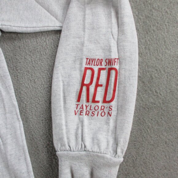 Taylor Swift Shirt Adult Medium Gray Red Eras Tour Graphic Print Long Sleeve - Picture 4 of 9